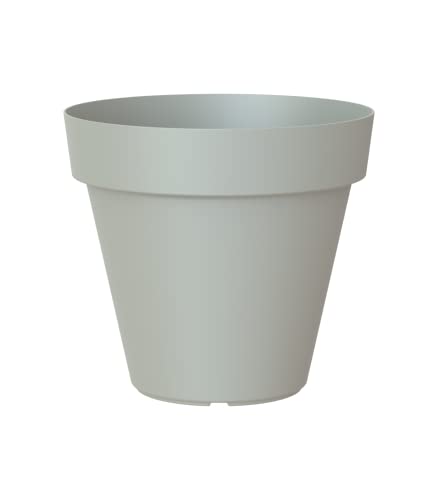 Artevasi Capri-Topf, Runder Plastiktopf, 25cm, Farbe: Hellgrau von Artevasi