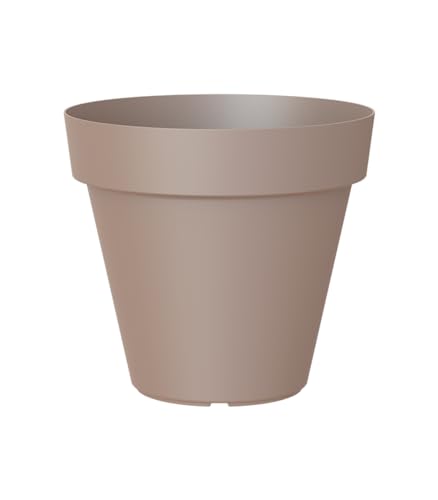 Artevasi Capri-Topf, Runder Plastiktopf, 25cm, Farbe: Taupe von Artevasi