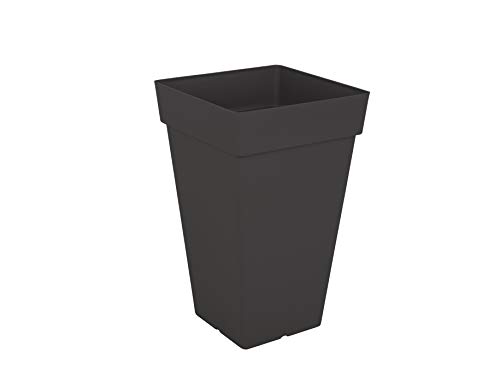 CAPRI SQUARE HIGH POT 50CM ANTHRACITE von Artevasi