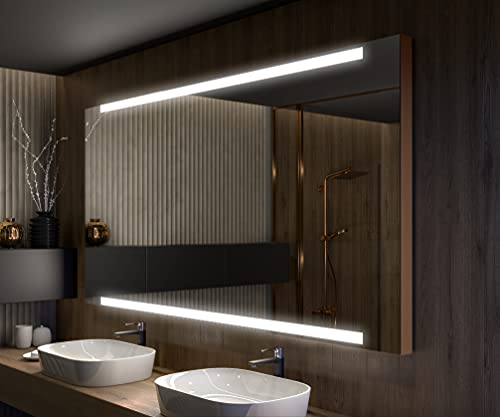 Artforma Badspiegel mit Beleuchtung - Led Spiegel Bad - 100x70 - Badezimmerspiegel Nach Maß - auf Individuelle Bestellung Gefertigt - Modernes Design - Ohne Rahmen von Artforma