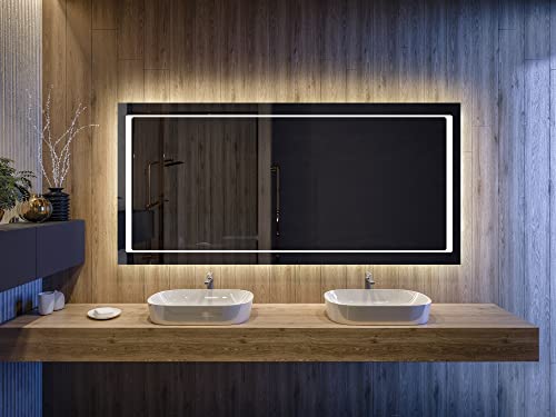 Artforma Badspiegel mit Beleuchtung - Led Spiegel Bad - 80x80 - Badezimmerspiegel Nach Maß - auf Individuelle Bestellung Gefertigt - Modernes Design - Ohne Rahmen Artforma Badspiegel mit Beleuchtung - Led Spiegel Bad - 80x80 - Badezimmerspiegel Nach Maß - auf Individuelle Bestellung Gefertigt - Modernes Design - Ohne Rahmen von Artforma