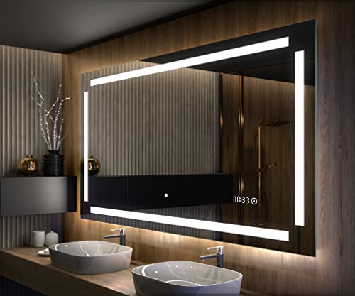 Artforma Badspiegel mit Beleuchtung - Led Spiegel Bad - 140x70 - Badezimmerspiegel Nach Maß - auf Individuelle Bestellung Gefertigt - Modernes Design - Ohne Rahmen von Artforma