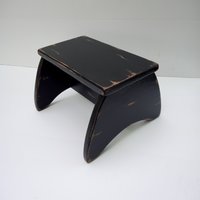 Fußhocker Primitive Volkskunst Tritthocker Bauernhausdekor Benutzerdefinierte Finish Ebenholz Schwarze Farbe Holz Trittstufe Hocker Möbel Moderne Fußhocker Primitive Volkskunst Tritthocker Bauernhausdekor Benutzerdefinierte Finish Ebenholz Schwarze Farbe Holz Trittstufe Hocker Möbel Moderne von ArtfulHorizon