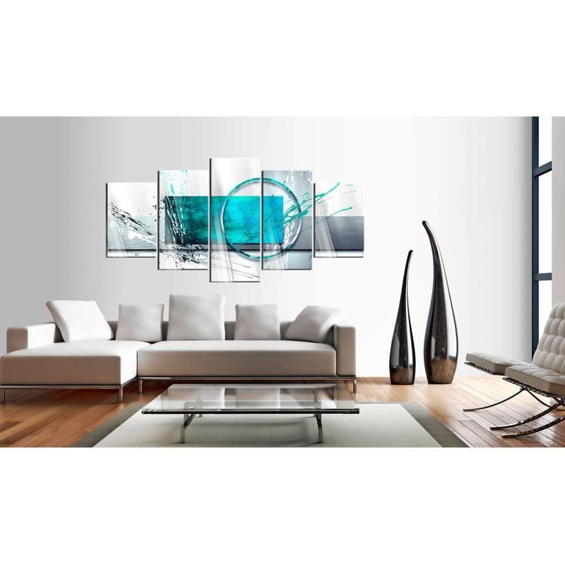 home24 Acrylglasbild Turquoise Expression Acrylglas Blau 200 x 100cm von home24