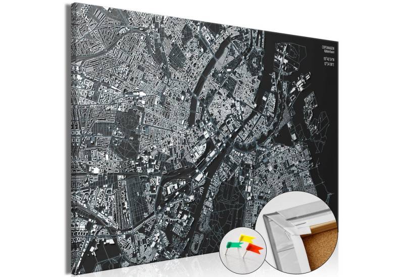 Artgeist Pinnwand Close up of Copenhagen [Cork Map] von Artgeist