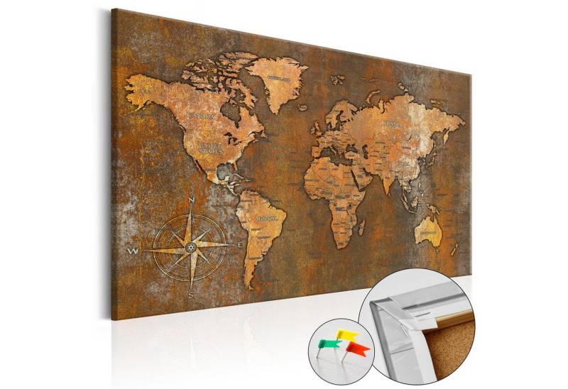 Artgeist Pinnwand Rusty World [Cork Map] von Artgeist