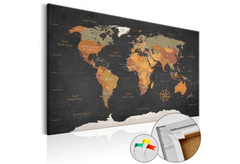 Artgeist Pinnwand Secrets of the Earth [Cork Map] von Artgeist