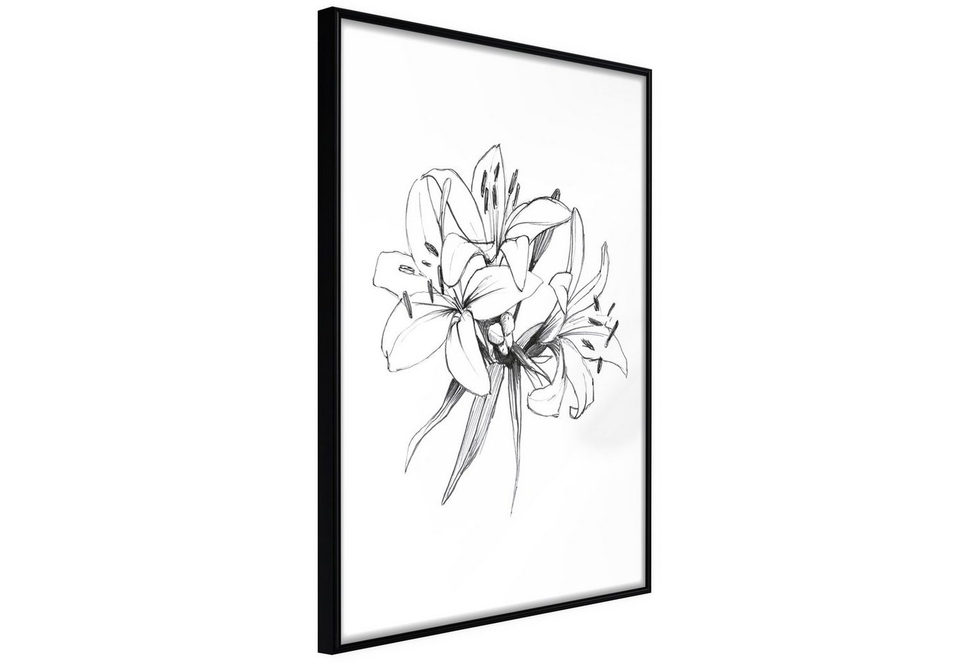 Artgeist Poster Drawn Flowers [] von Artgeist