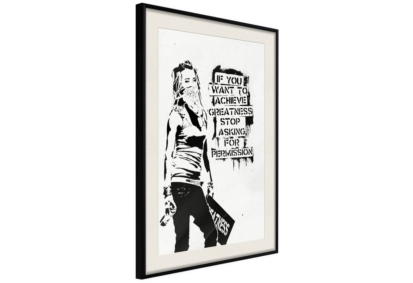 Artgeist Poster Girl with Graffiti [] von Artgeist