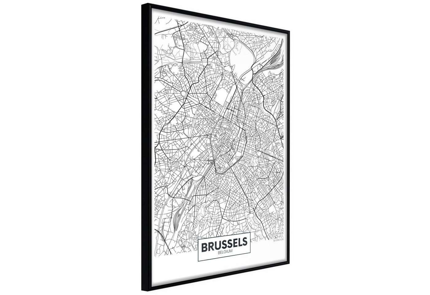 Artgeist Poster Map of Brussels [] von Artgeist