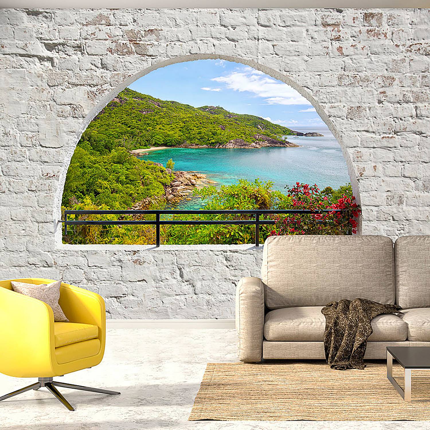 Artgeist Vliestapete Emerald Island Premium Vlies Mehrfarbig Rechteckig 100x70 cm (BxH) von Artgeist