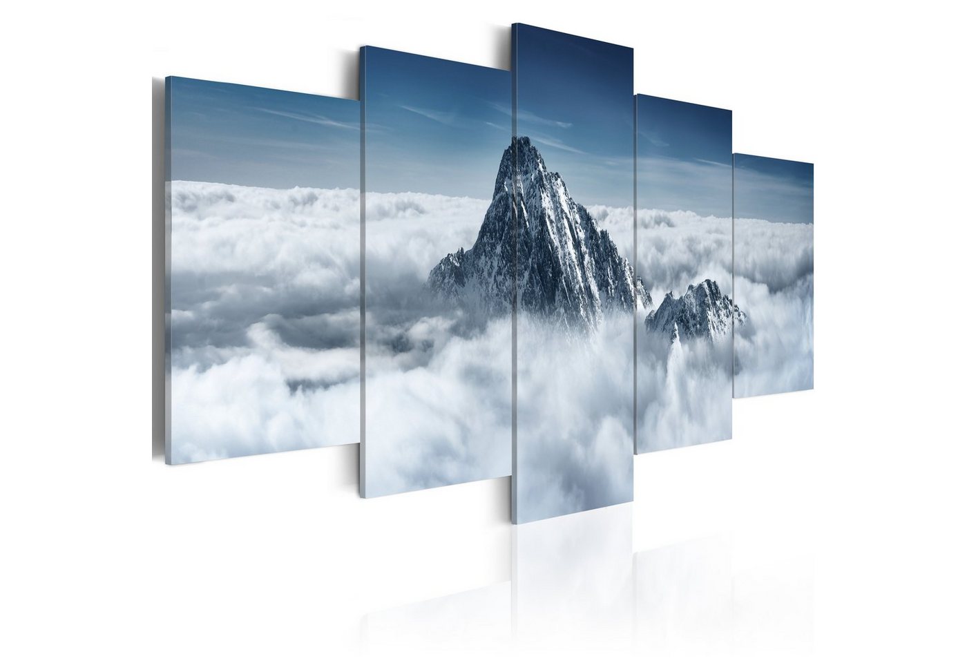 Artgeist Wandbild Bergspitze über den Wolken von Artgeist