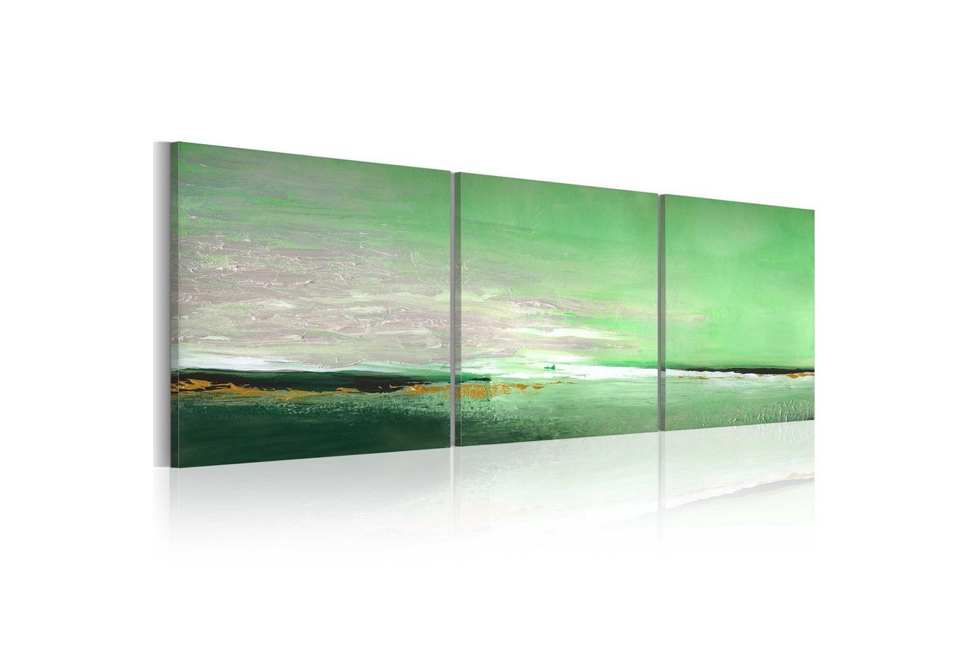 Artgeist Wandbild Blassgrüne Küste von Artgeist