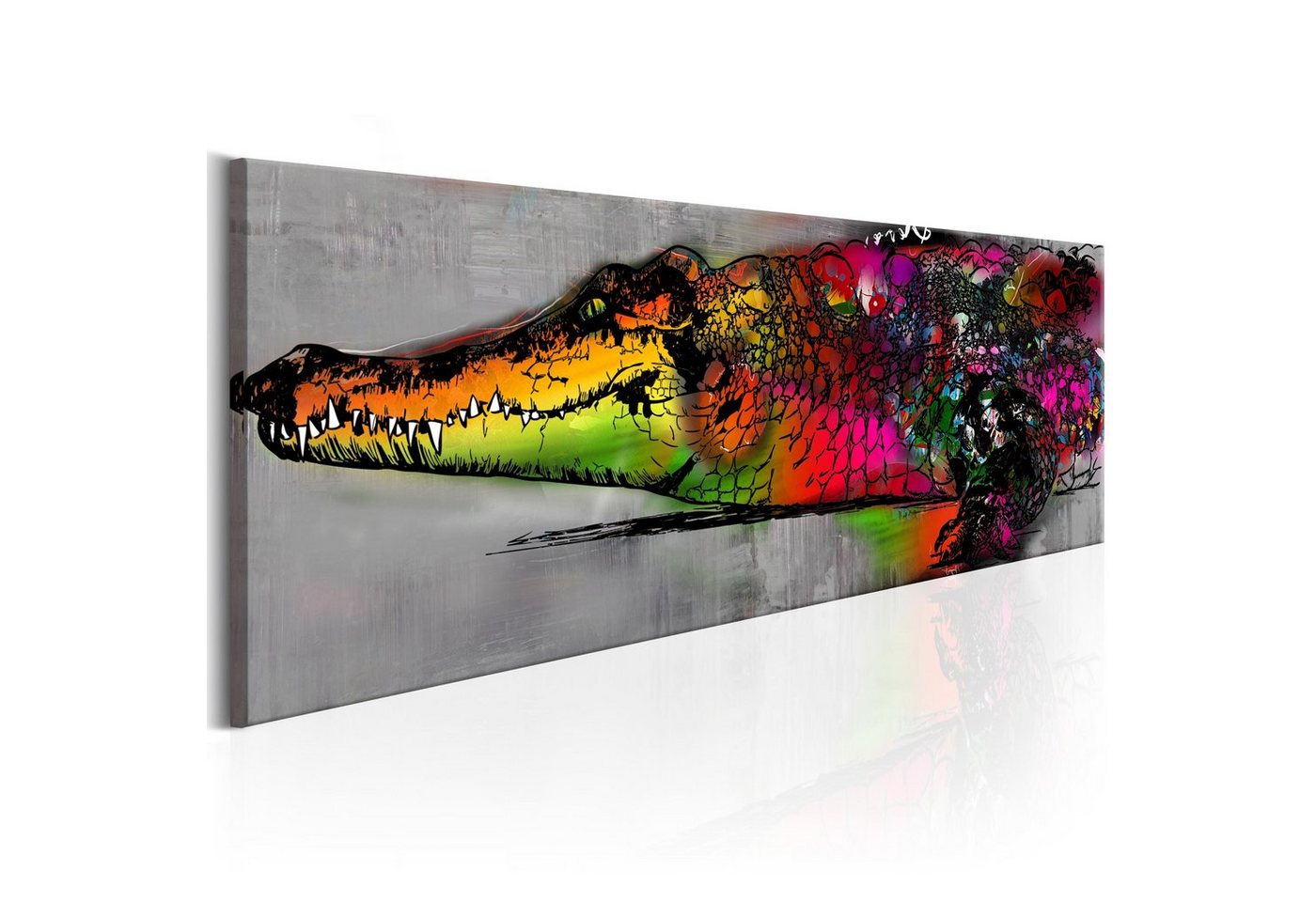 Artgeist Wandbild Colourful Alligator von Artgeist