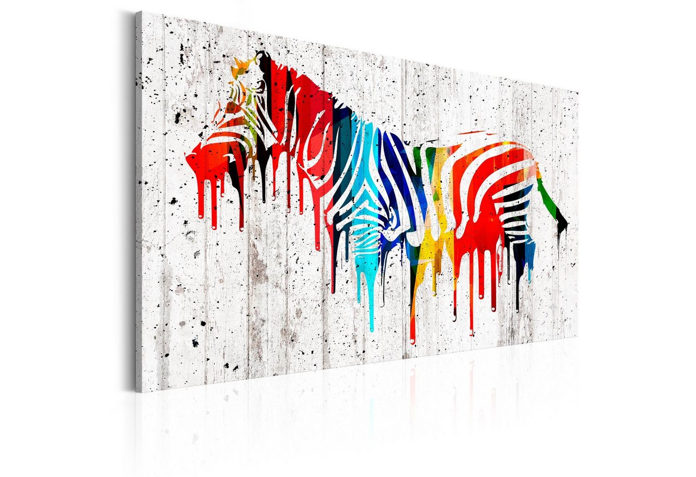 Artgeist Wandbild Das bunte Zebra von Artgeist