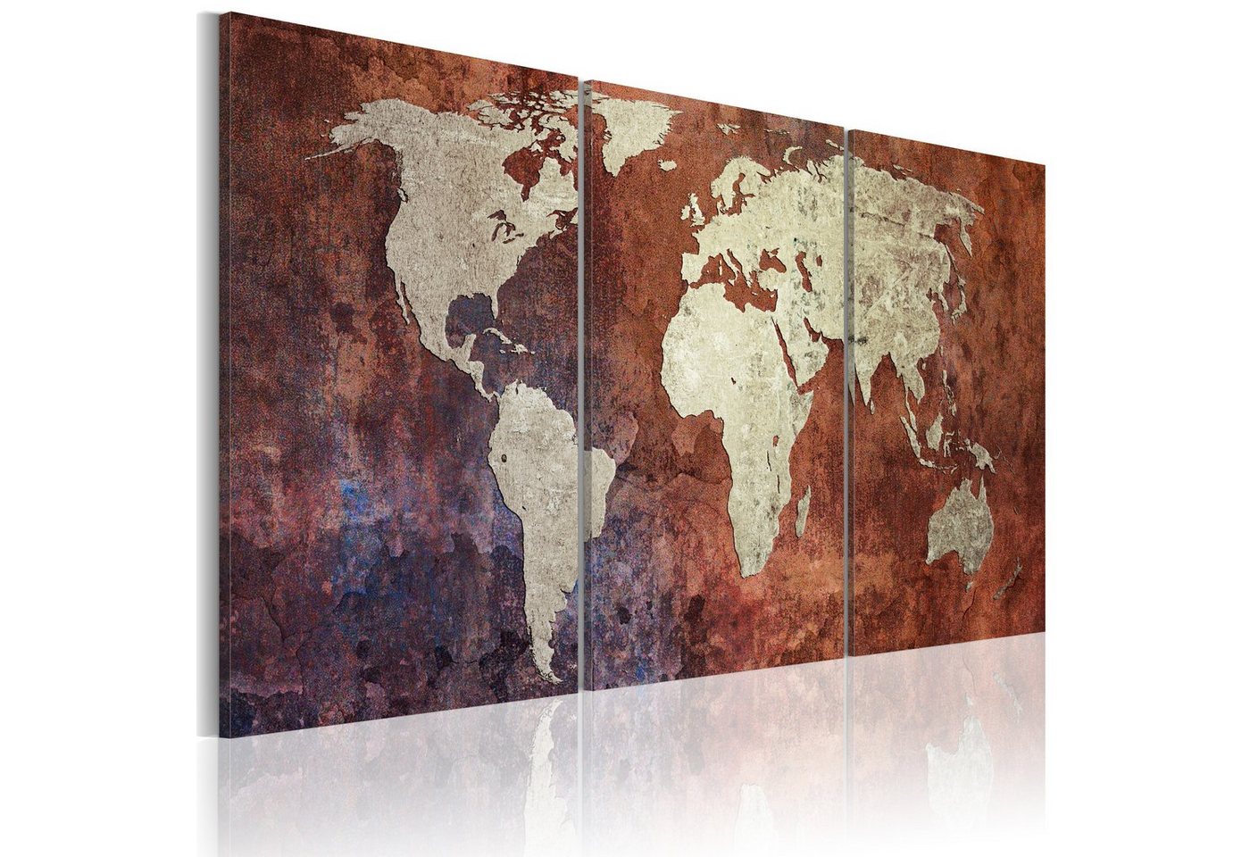 Artgeist Wandbild Kontinente aus Stahl von Artgeist