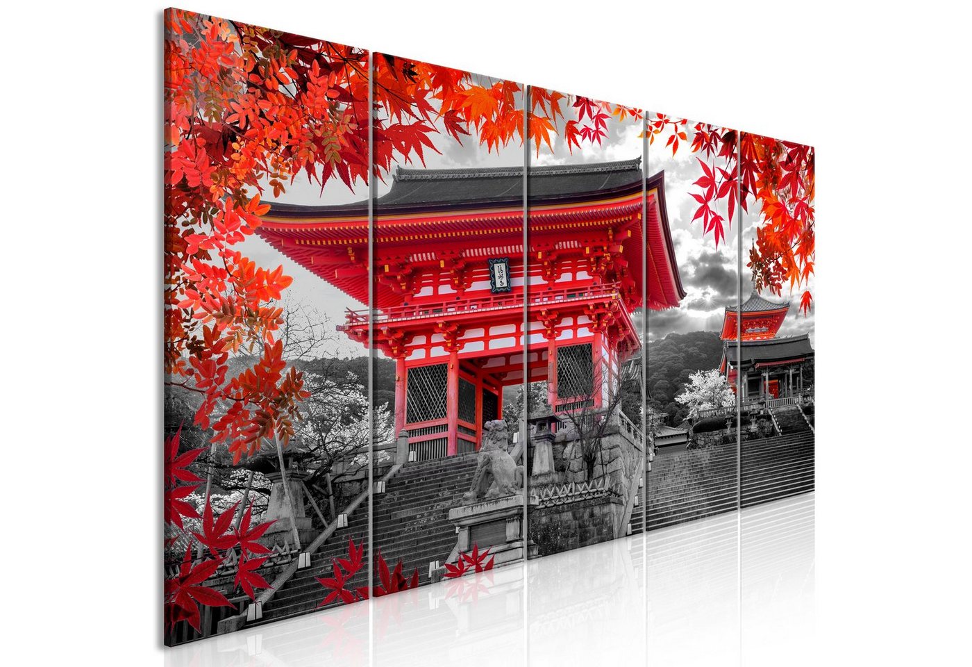 Artgeist Wandbild Kyoto, Japan (5 Parts) Narrow von Artgeist
