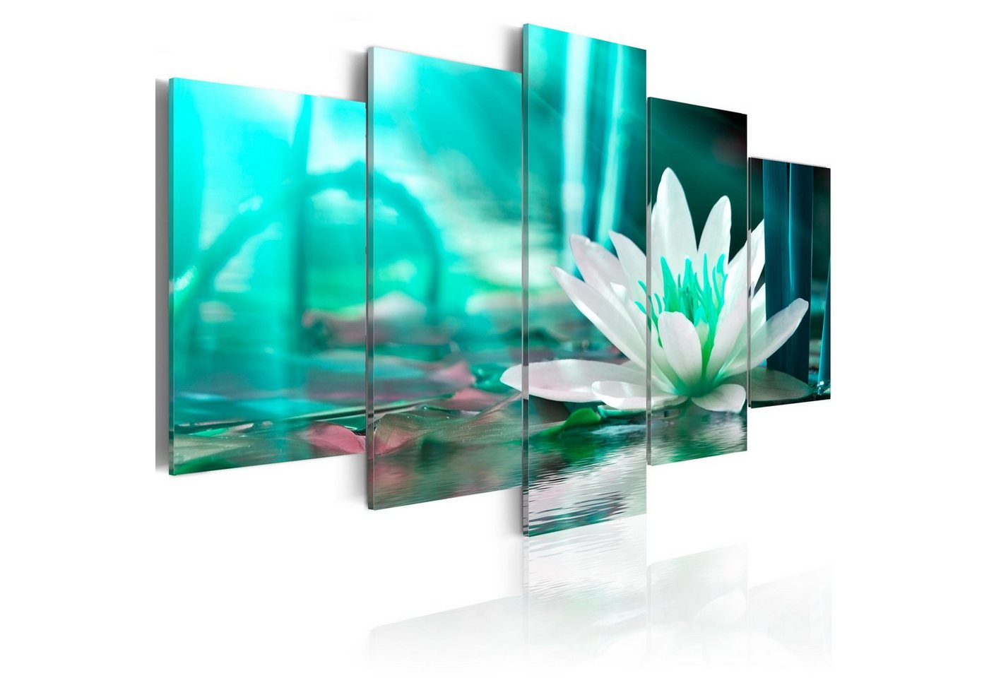 Artgeist Wandbild Turquoise Lotus von Artgeist