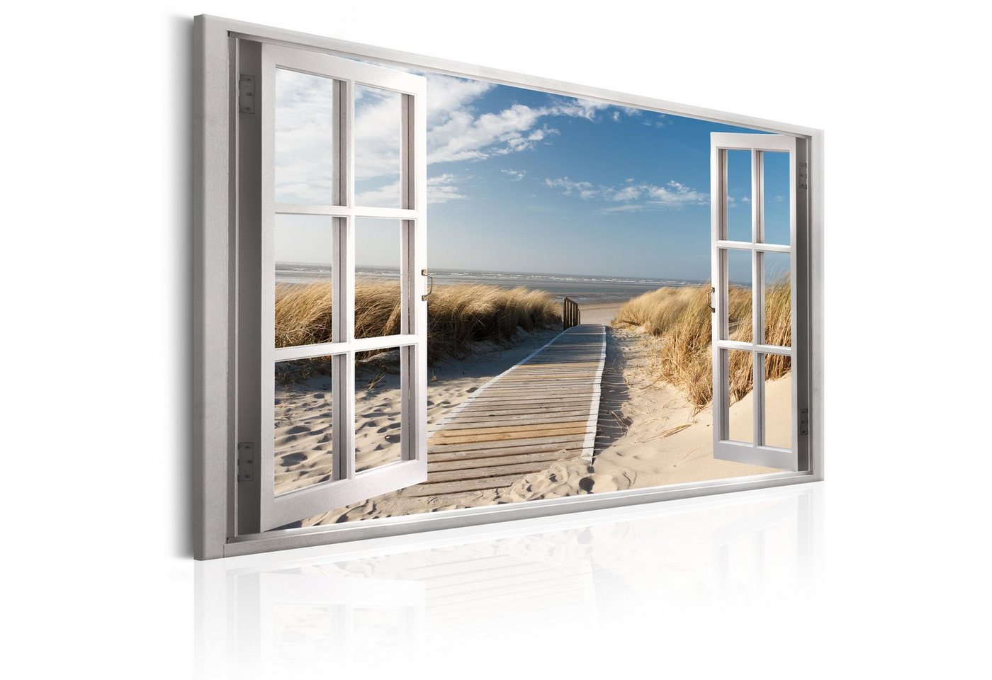 Artgeist Wandbild Window: View of the Beach von Artgeist