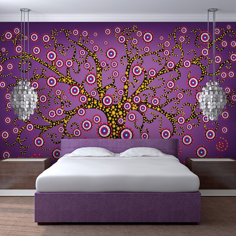 Fototapete - Abstrakt: Baum (violett) von Artgeist