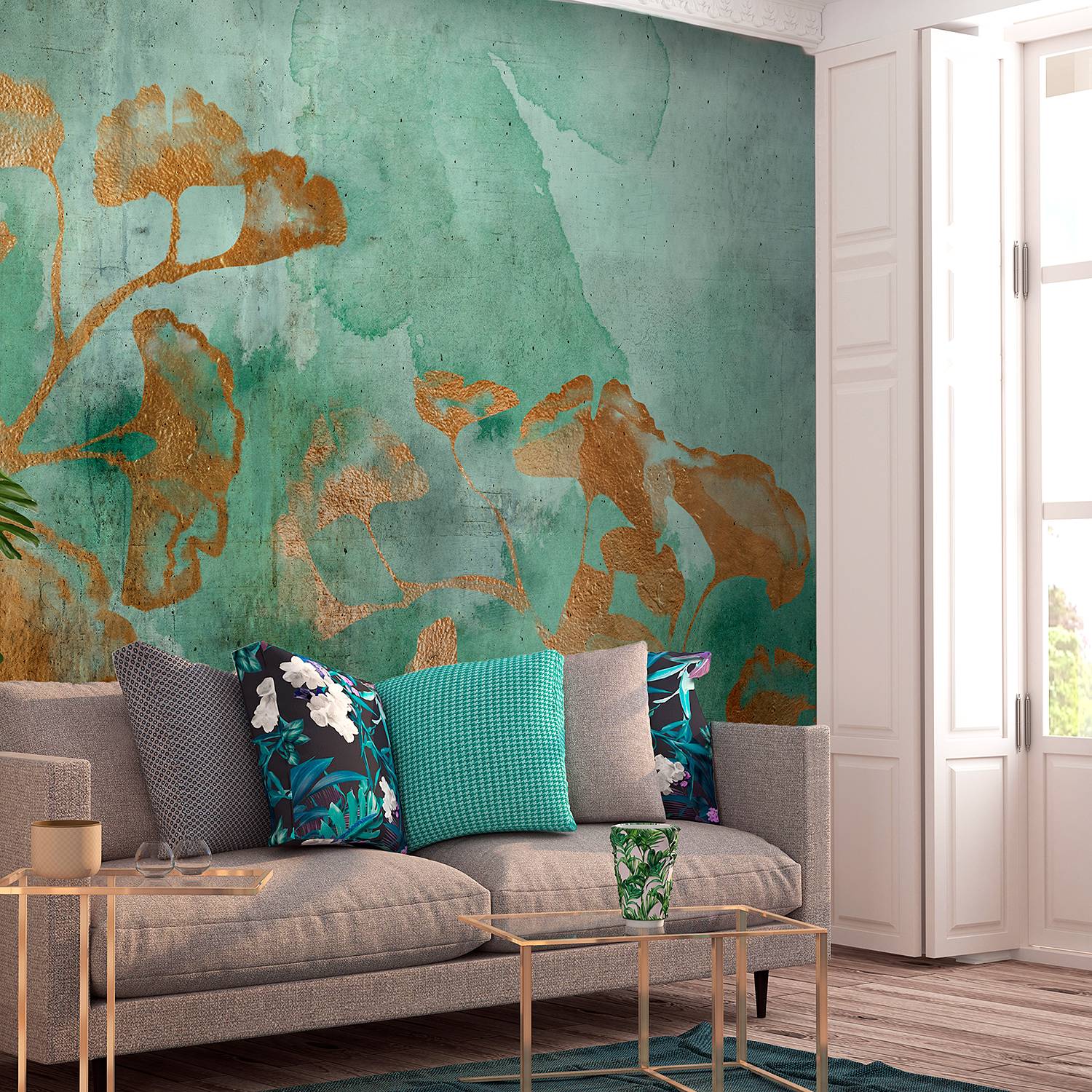 home24 Fototapete Copper Ginkgo 450 x 315cm 450 x 315 cm home24 Fototapete Copper Ginkgo 450 x 315cm 450 x 315 cm von home24