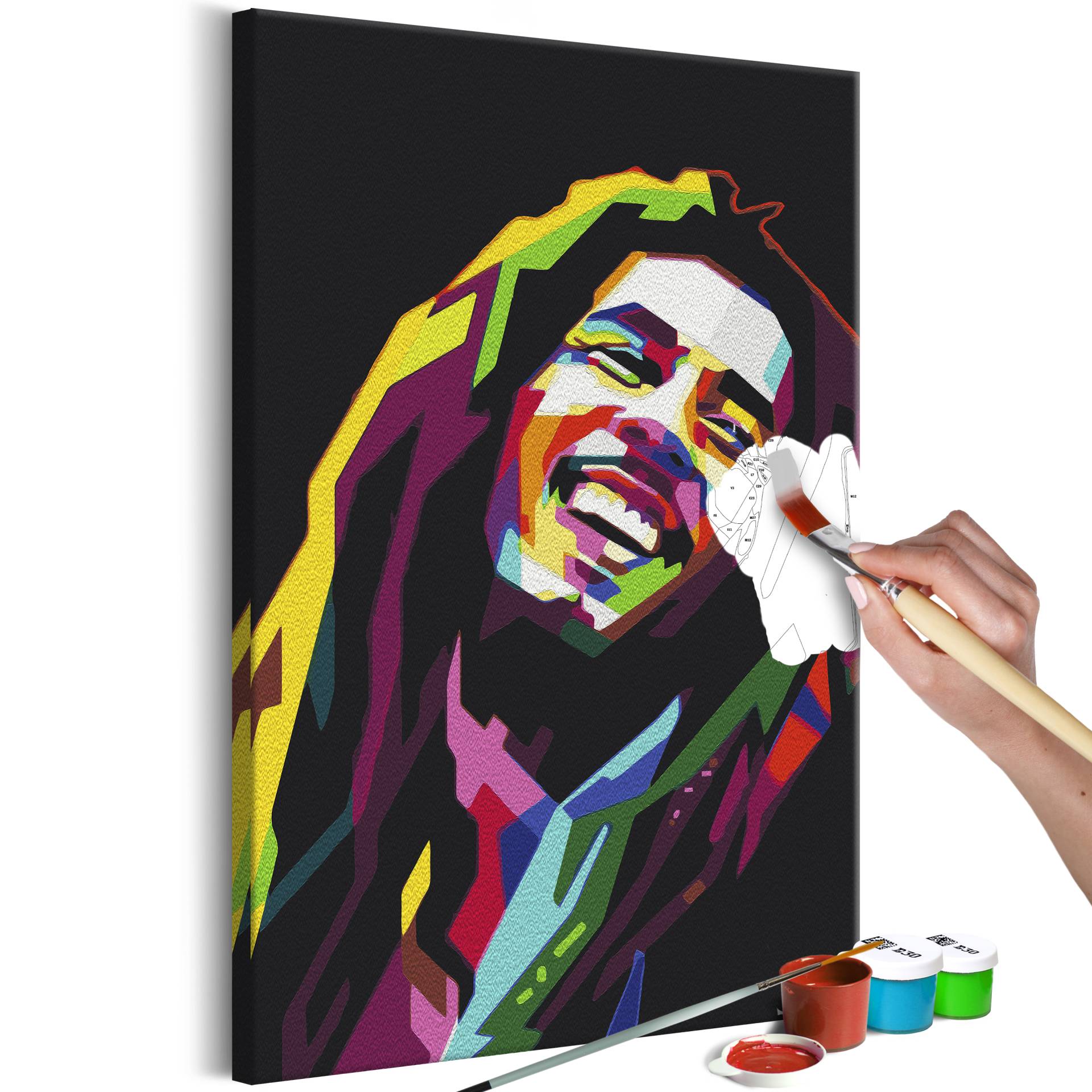 Malen nach Zahlen - Bob Marley von Artgeist