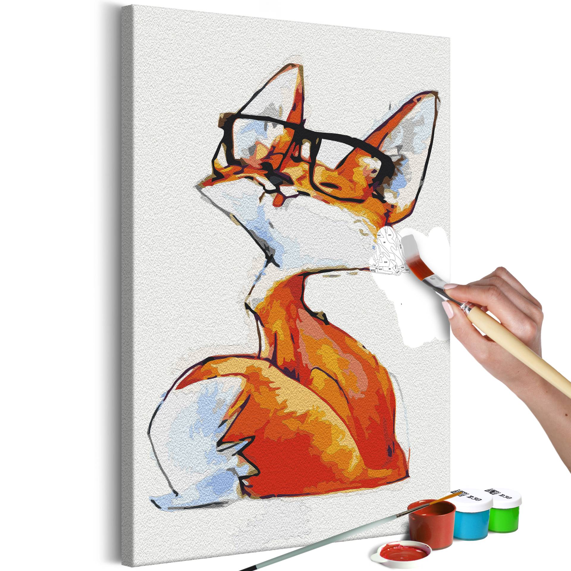 Malen nach Zahlen - Eyeglass Fox von Artgeist