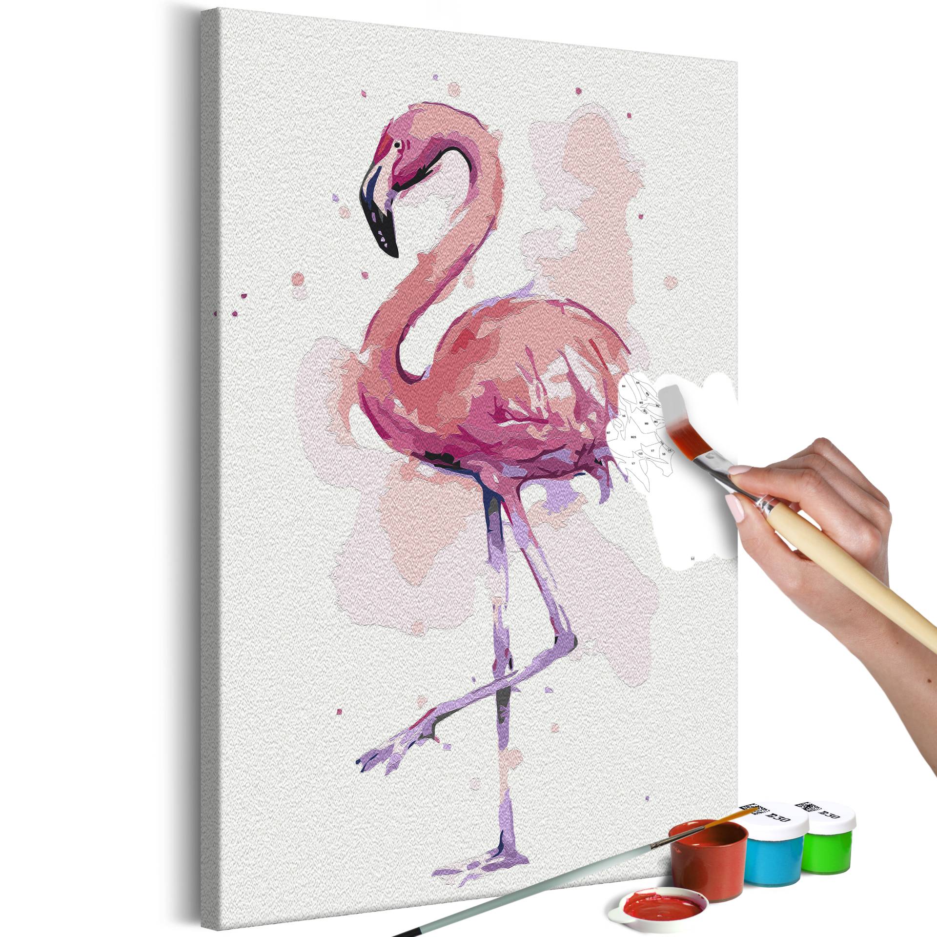 Malen nach Zahlen - Friendly Flamingo von Artgeist