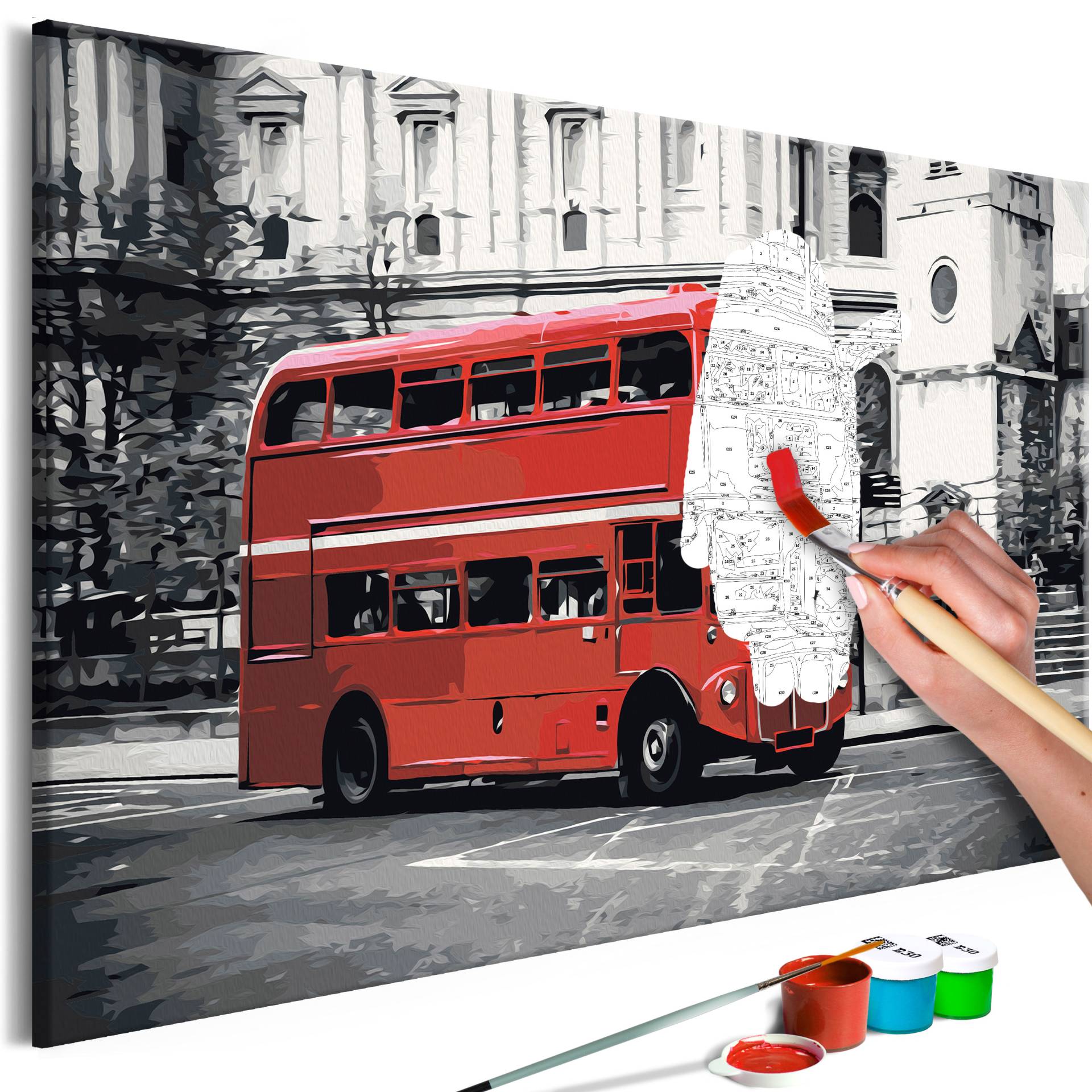 Malen nach Zahlen - London Bus von Artgeist