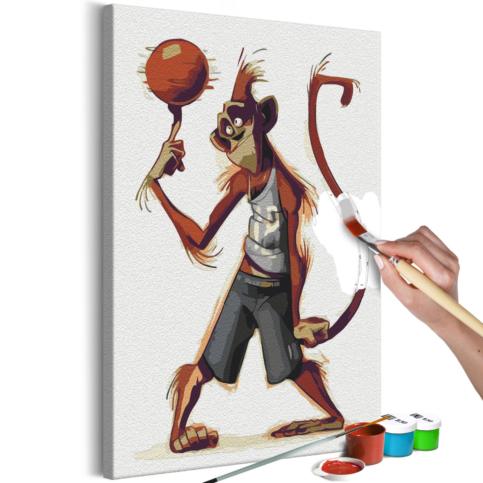 Malen nach Zahlen - Monkey Basketball Player von Artgeist
