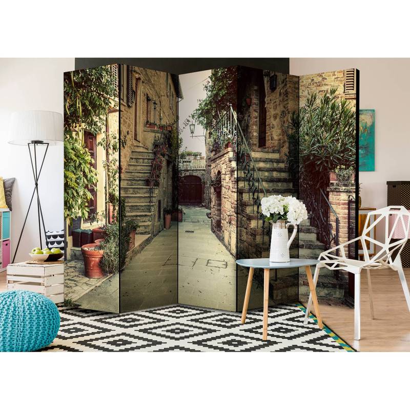 home24 Paravent Tuscan Memories Fleece Beige 225 x 172 x 3cm von home24