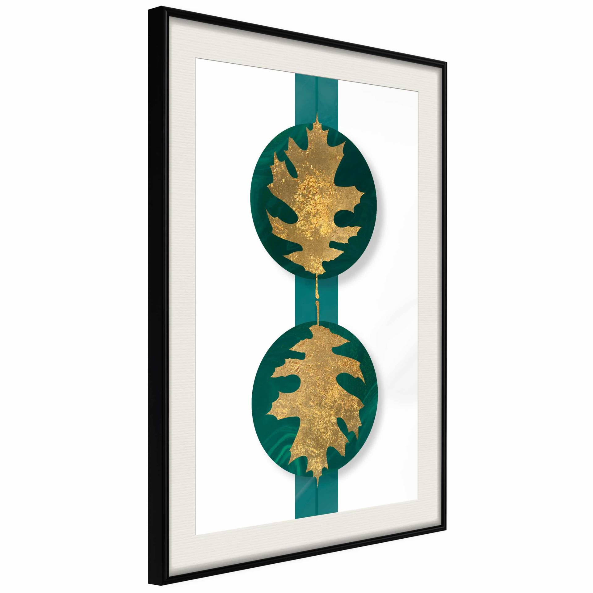 Poster - Gilded Oak Leaves von Artgeist