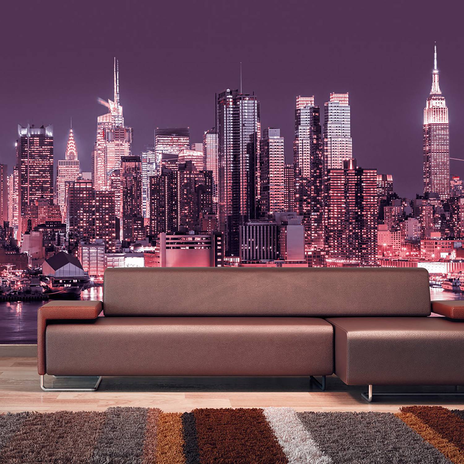 Vlies Fototapete NYC Purple Nights von Artgeist