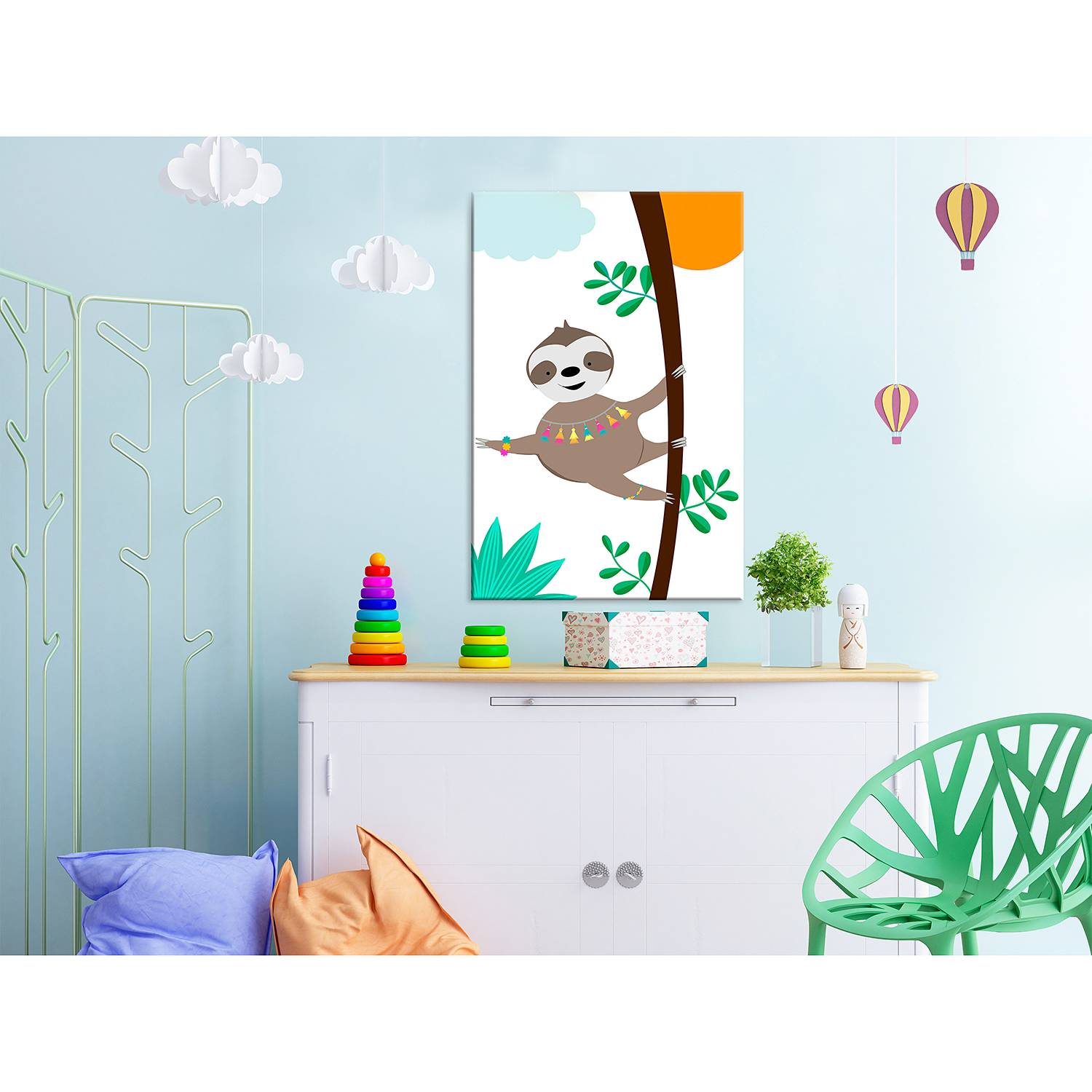 Wandbild Happy Sloth von Artgeist