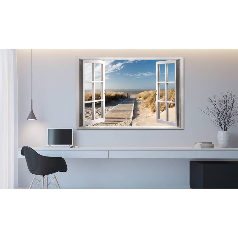 Wandbild Window: View of the Beach von Artgeist