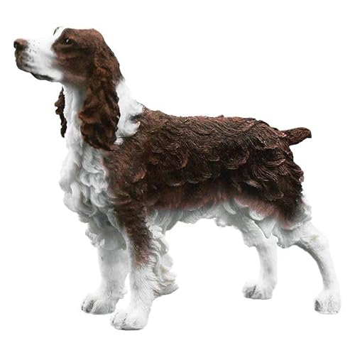 Artgenius Dog Collection Dekofigur Springer Spaniel aus Kunstharz, lebensechte Springer-Spaniel-Statue, Schreibtisch/Tisch/Regal/Auto-Dekoration (braun) von Artgenius