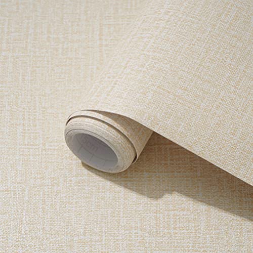 Arthome Abziehen und Aufkleben Klebefolie 40cmx3m Grastuch Strukturiert Tapete Selbstklebende und Abnehmbare Folie FürSchlafzimmer Wohnzimmer Kabinett Wandverkleidung Zum Aufkleben(Beige） von Arthome WALL DECOR