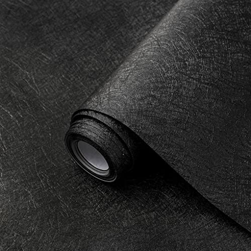 Arthome 44cmx10m Schwarz Seiden Geprägt Selbstklebende Tapete, Klebefolie Möbel Vinyl Möbelfolie Wasserdichte Dekorative Aufkleber für Wohnzimmer Schlafzimmer Schränke Abnehmbare Wandverkleidung Arthome 44cmx10m Schwarz Seiden Geprägt Selbstklebende Tapete, Klebefolie Möbel Vinyl Möbelfolie Wasserdichte Dekorative Aufkleber für Wohnzimmer Schlafzimmer Schränke Abnehmbare Wandverkleidung von Arthome WALL DECOR