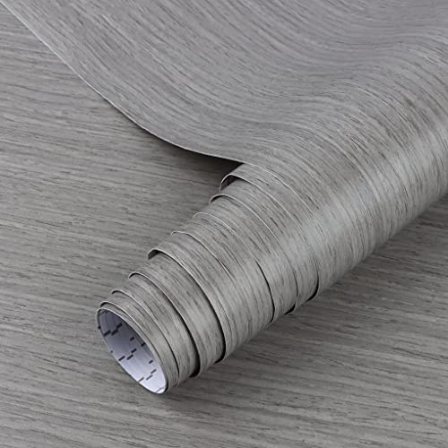 Arthome Abziehen und Aufkleben Klebefolie Selbstklebende Grau Holz Möbelfolie 42cmx3m Dekorative Vinyl Folie Für Arbeitsplatte Schränke Regal Leicht zu Reinigen Abnehmbare Wandverkleidung von Arthome WALL DECOR