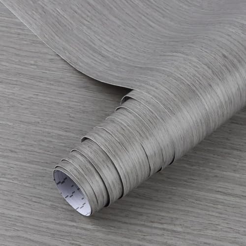 Arthome Abziehen und Aufkleben Klebefolie Selbstklebende Grau Holz Möbelfolie 84cmx3m Dekorative Vinyl Folie Für Arbeitsplatte Schränke Regal Leicht zu Reinigen Abnehmbare Wandverkleidung von Arthome WALL DECOR