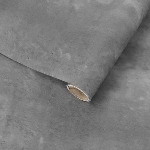 Arthome Dunkel Grau Beton klebefolie Abziehen und Aufkleben Möbelfolie 40cmx10m Selbstklebende Wasserdichte Beton Dekorative Vinyl Folie Für Studios Büros Geschäfte Restaurants Arbeitsplatte von Arthome WALL DECOR