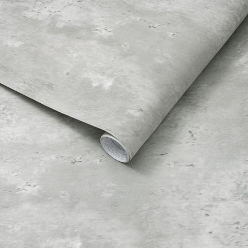 Arthome Klebefolie Möbel Grau Beton 40cmx6m Tapete, Abziehen und Aufkleben Selbstklebende Tapete Wasserdichte Beton Dekorative Vinyl Möbelfolie für Studios Büros Bars Fitnessstudios Restaurants von Arthome WALL DECOR