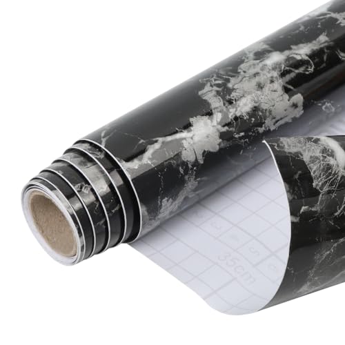 Arthome Schwarz Silber Klebefolie Marmor Folie 40cmx6m Abziehen und Aufkleben Tapete Selbstklebende Vinyl Dekorative Folie für Möbel Schreibtisch,Küche Arbeitsplatte, Regal Liner Cover Oberflächen Arthome Schwarz Silber Klebefolie Marmor Folie 40cmx6m Abziehen und Aufkleben Tapete Selbstklebende Vinyl Dekorative Folie für Möbel Schreibtisch,Küche Arbeitsplatte, Regal Liner Cover Oberflächen von Arthome WALL DECOR