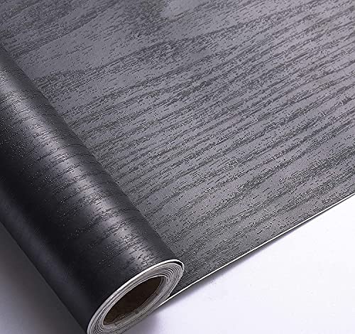 Arthome Klebefolie Rustikales Holzoptik Selbstklebende Tapete, 44cmx3m Schwarz Holz Papier, Dekoratives Vinyl für Möbel Küche Arbeitsplatte Schränke Möbel Tische Wand Vintage DIY Wandverkleidung von Arthome WALL DECOR
