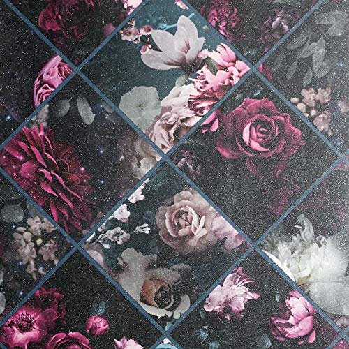 Floral Collage Plum/Teal 297100 von Arthouse