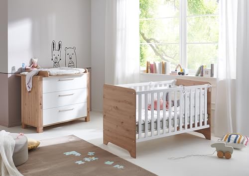 Arthur Berndt Babyzimmer Set Marlon 2. teilig Bett Wickelkommode von Arthur Berndt