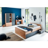 arthur berndt Jugendzimmer-Set "Alessio", (Set, 4 tlg., Kleiderschrank mit Schubfächern, Regalelement, geräumiger Auszug), mit Melamin-Oberfläche von Arthur Berndt