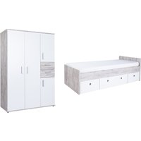 arthur berndt Jugendzimmer-Set "Jugendzimmer-Set "Bente" 2-teilig" 2 Stk. tlg. Eiche-Sand/Weiß Nachbildung von Arthur Berndt