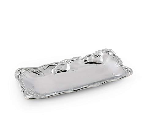 Arthur Court Designs Brottablett mit Pferdemotiv, Aluminium, 15,2 x 30,5 cm von Arthur Court