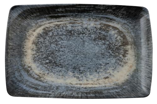 67384A29 Arthur Krupp Rechteckiger Teller Cm 35x22 Galaxy Neptune Stoneware von Arthur Krupp